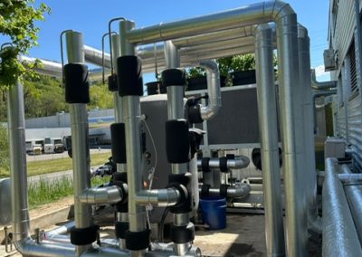 ensemble de soudure sur tuyauterie industrielle inox